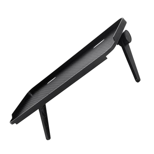 iplusmile Supporto per Monitor da Scrivania Regolabile Ripiano Superiore Antiscivolo, Scaffale Rialzato Nero per TV e Computer a Schermo Piatto, Organizzatore Desktop per Ufficio e Casa