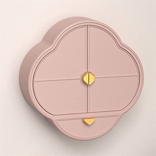 Kosmetik-Organizer, Badezimmer-Schmuck-Aufbewahrungsbox, Wandmontage, perforiert, kostenlos, staubdicht, wasserdicht, für Kosmetik, Ring, Halskette, Ohrringe (Farbe: Grün, Größe (Rosa, wie