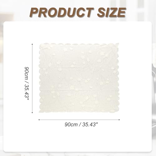 Housse anti-poussière en dentelle imprimée campanule taille 90x90 cm