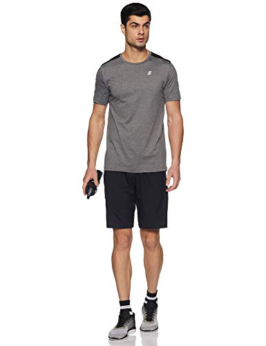 Amazon Brand - Symactive Men's Solid Regular Fit Half Sleeve Sports T-Shirt