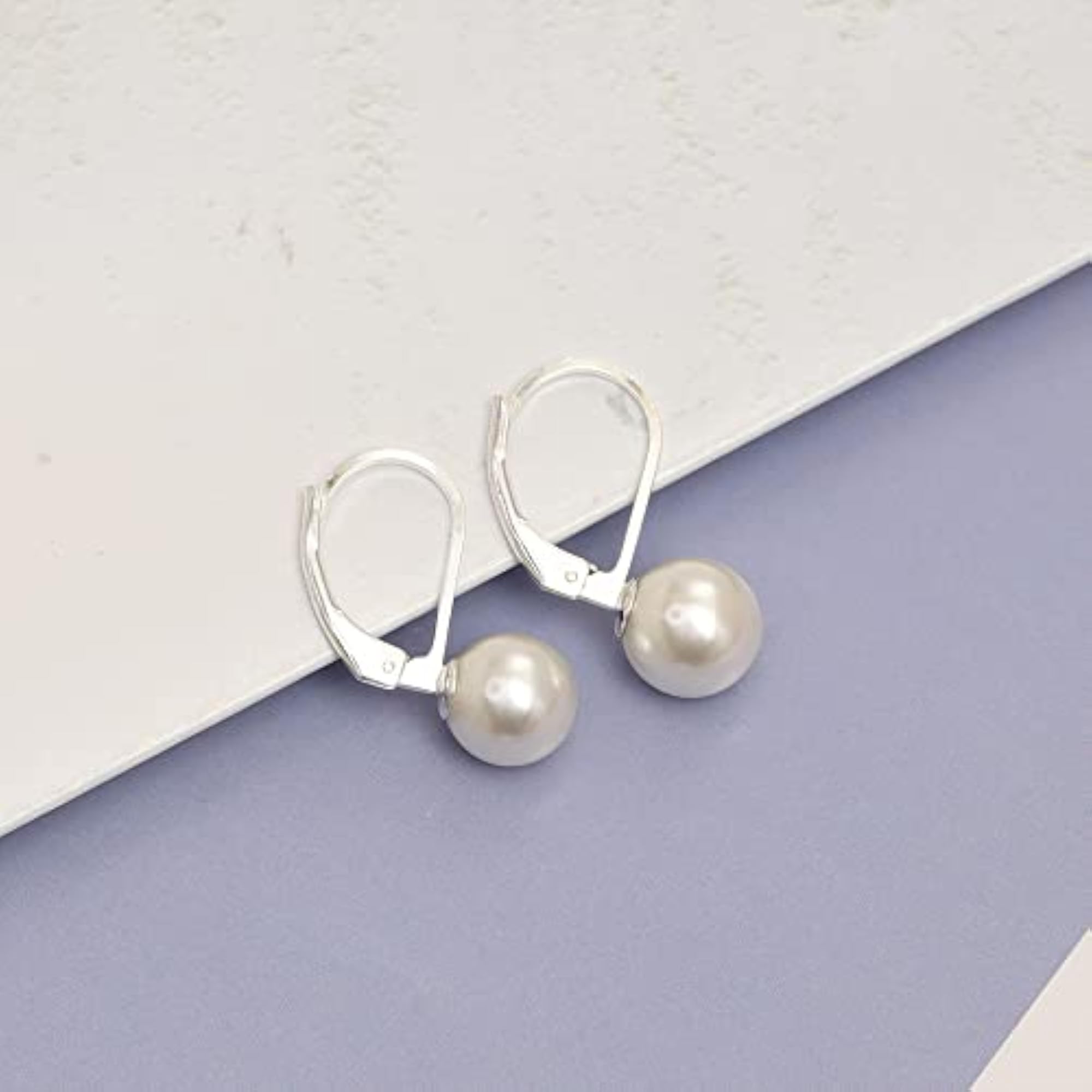 Women's 925 Sterling Silver CZ Cross Dangle Drop Earrings