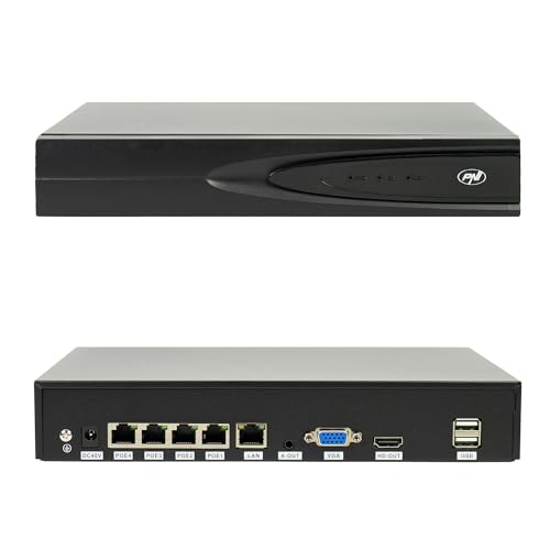 NVR POE PNI House IP810 with 10 channels 4K 8MP, 4 channels POE and 6 channels IP AI functions, Black, 255 X 210 X 45 mm - Image 4