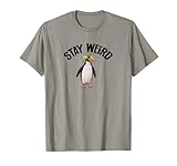 Funny Stay Weird Macaroni Penguin Lover T-Shirt