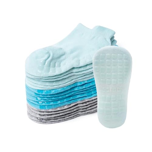 Image of Bearbay Baby Non Slip Ankle Socks with Grippers for 0 Months-7 Years Old Walking Socks