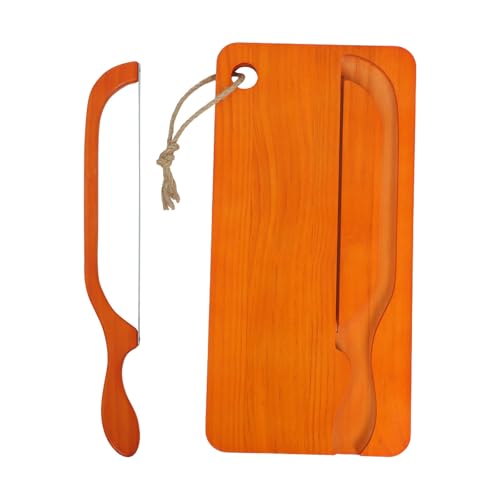 GLEAVI Set Portátil de Cuchillo y Tabla de Cortar de Madera de Doble Cara para Pan, Adecuado para Fiestas y Camping, Diseño Integrado y Reducción de Desorden en Cocina
