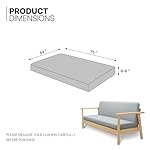 MoNiBloom Full Size Futon Cover, Armless Stretch Futon Slipcover Armless Sofa Cover Furniture Protector, Washable Zippered Rv Cushion Covers Futon Couch Cover for Adults Kids and Pets, Grey - Image 2