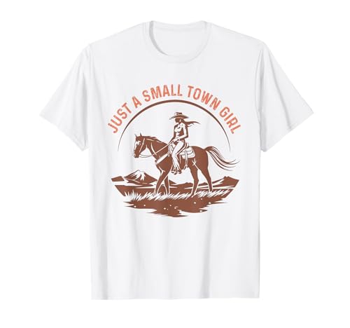 Vaquera occidental Caballo Rústico Rodeo Pequeño Pueblo Camiseta