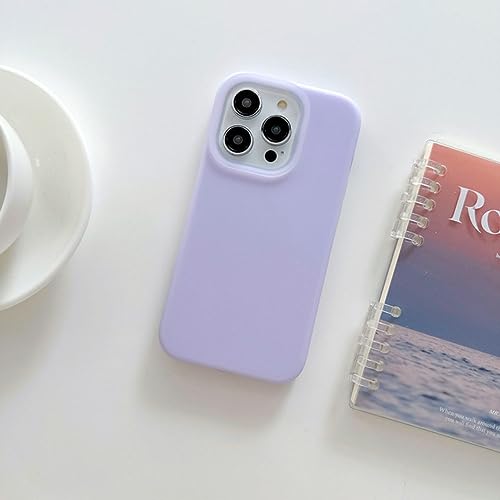 Coque silicone liquide iPhone 13 12 pro antichoc gelée violette durable