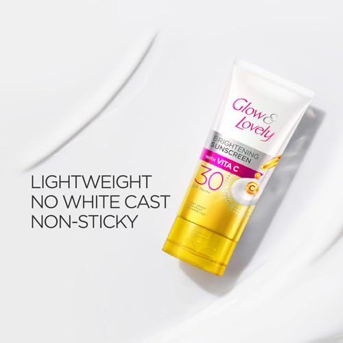 Image of Glow and lovely Brightening Sunscreen SPF 30 | Vita C | PA ++++ |Light weight | Non sticky | No White Cast | 50g