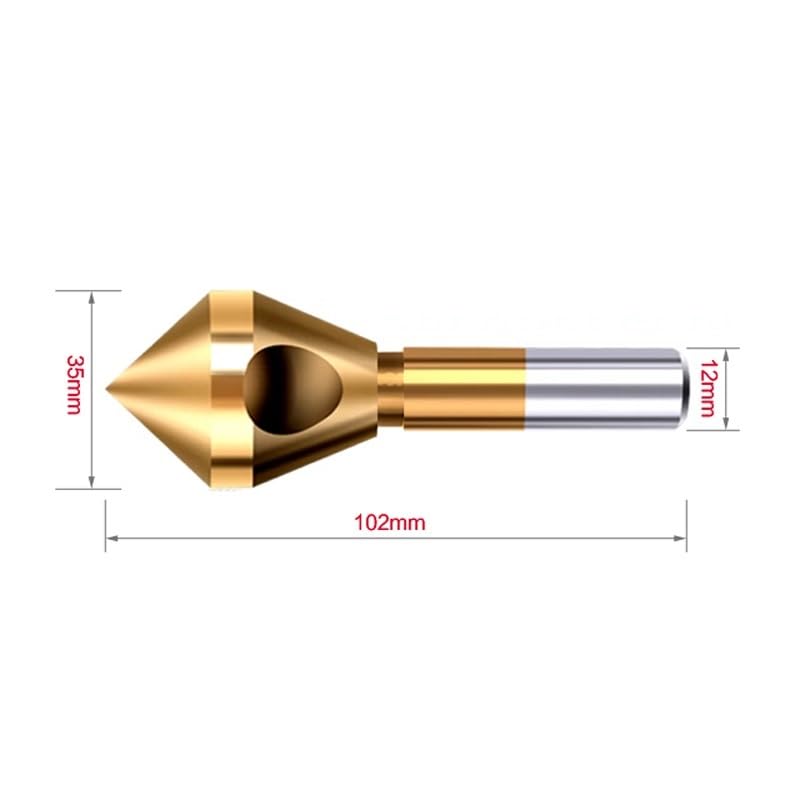 Brocas avellanadoras for desbarbar y biselar, Metal con agujero liso recubierto de titanio, 90 grados, 1 ud.(20-25)