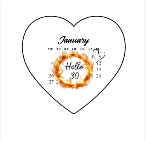 Custom burn away cake toppers set 5-8 Inch, Wafer and Frosting Paper with Calendar Design and your own hidden message