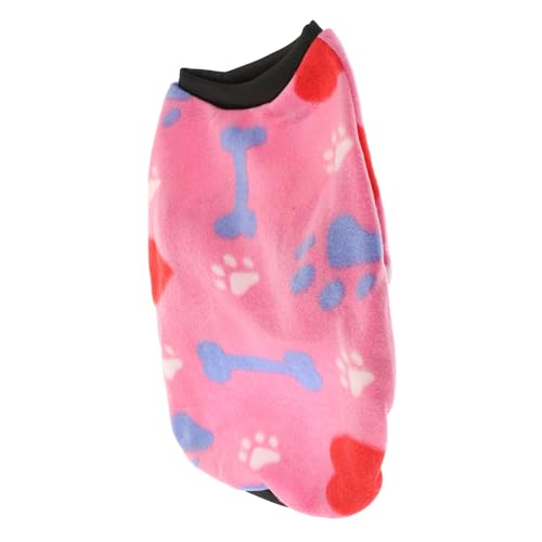 ORFOFE 1個 ペットベスト 犬用レインコート 犬用のクールなベスト ダックスフンドコート ペット冷却ベスト ペット用品 ペットの犬のベスト 子猫の衣装 犬の面白い服 フランネル ピンク