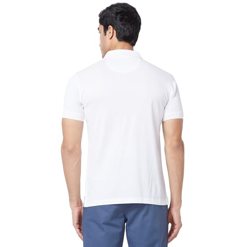 Image of Colorplus Men's Pure Cotton Solid Pattern Tailored Fit Polo Neck Half Sleeve Casual T-Shirt