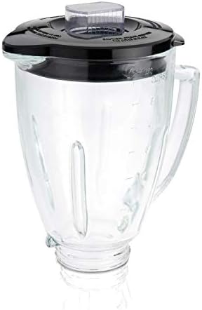 Oster Blender 6-Cup Glass Jar, Lid, Black and clear