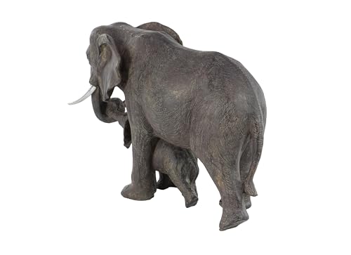 Figura decorativa Elefante de polystone gris 20 x 7 x 13 in miniatura 2