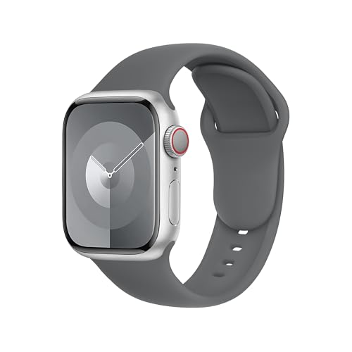 Bracelet Apple Watch anti-transpiration gris boue volcanique sport homme femme 42mm 41mm