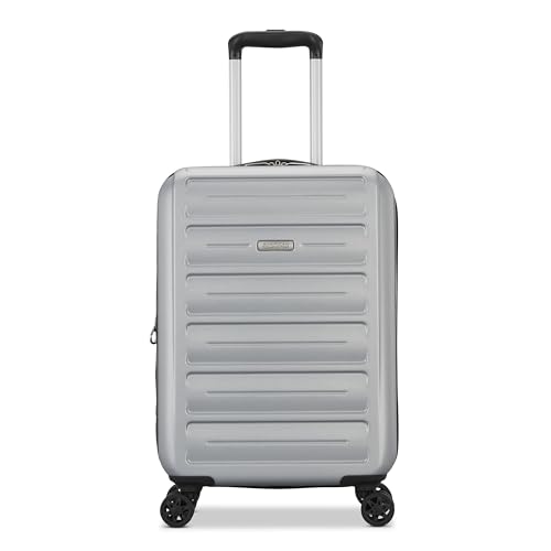 Image of American Tourister Westridge Hardside Luggage Set with Spinner Wheels, Silver, Carry-On