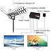 Erode HDTV Antenna Amplified Digital Outdoor Antenna 150 Miles Range-360 Degree Rotation Wireless Remote,Supports 2 TVs UHF/VHF/1080P/4K with 33ft RG6 Cable,Mounting Pole, Orange, Large