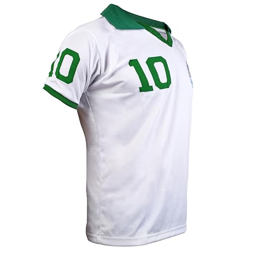 Pele Edson Arantes do Nascimento Camiseta de Fútbol NY Cosmos 10 Retro Blanca S