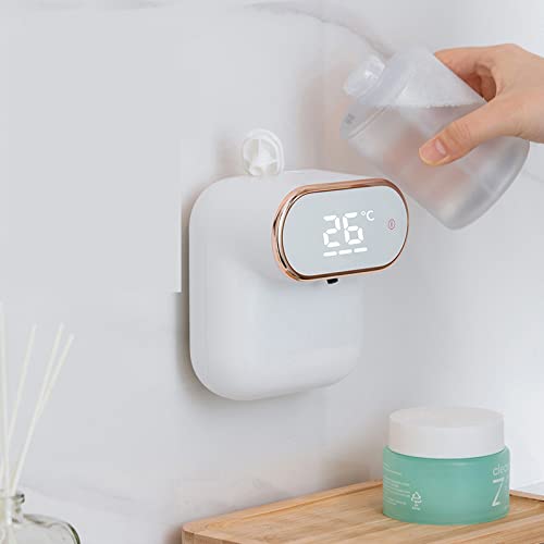Dispensador de jabón mini automático de espuma blanco para pared 8