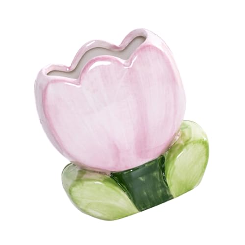 Flower Shaped Ceramic Desktop Organizers MultiPurpose Cosmetic Brush Holders for Makeup Tools and Stationery Arrangement Flower 