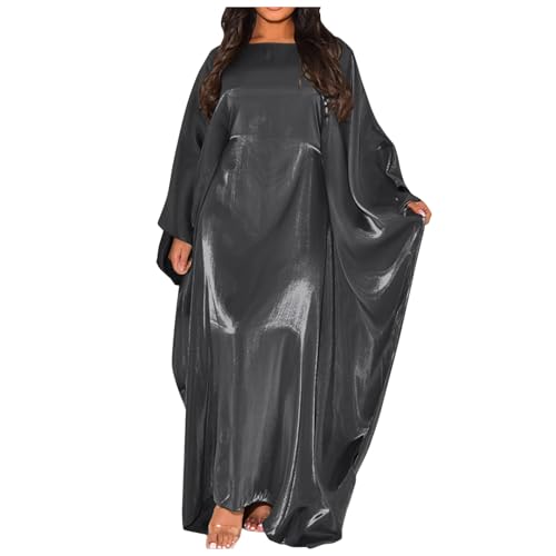 Kaftan de satén exclusivo con mangas murciélago diseño premium de verano