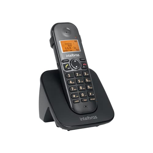 Telefone sem fio com Ramal Externo TIS 5010 Preto Intelbras