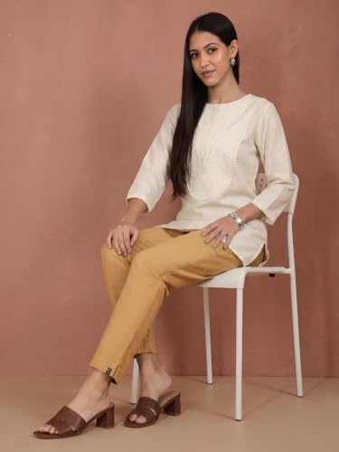 Image of TWIN BIRDS Women Viscose Cotton Kurti Pants | Stretch Ethnic Daily Trousers
