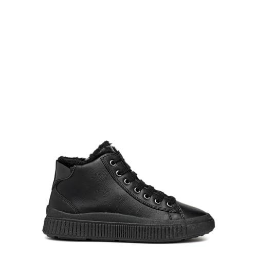 Geox Fille J Laquinny Girl G baskets basses noires pour l'école