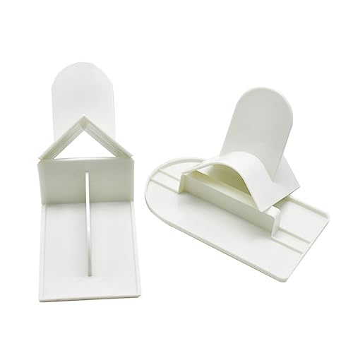 MAGICLULU 4pièces Spatules à Pâtisserie Lot de Grattoir à Gâteau Lisseur pour Fondant Formes en T, en U, en v Blanches Outils De Décoration Cuisson Safe