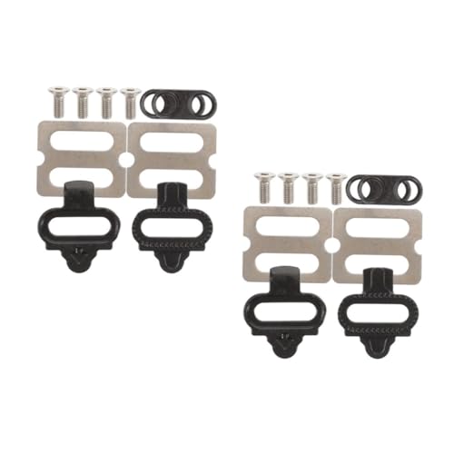 balacoo 2 Sets Cycling Cleat Bike Pedal Cleat Compatible Self-Locking Set for Performance Improvement