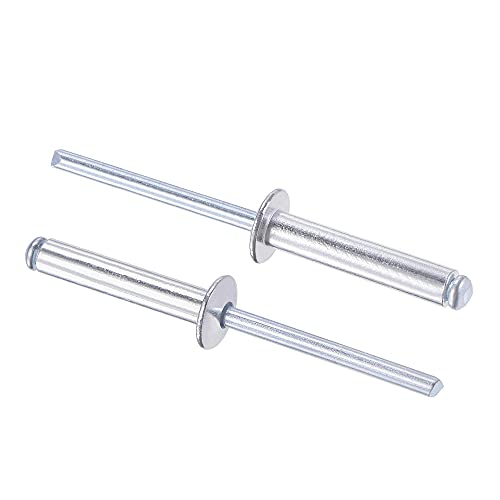 Rivets aveugles en aluminium uxcell de 5 mm finition argentée pour finitions soignées