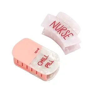 Chill Pill Hair Claw Clip Pharmacy Personalized Claw Hair Clip Nightingale International Nurses Day May 12 Gift for Women Acetate Hair Claw Accessories for Women