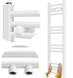 Granitan Termoarredo Bagno 100x30 cm - 271W - Termo Arredo da Bagno - Termoarredo Idraulico - Termosifone da Parete - Bianco