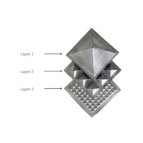 Image of Premium Lead Triple Layer Pyramid Vastu Remedy for South-West Zone Correction, Stability & Protection - 100% Pure Lead 3-Piece Pyramid by Vastu Mandir