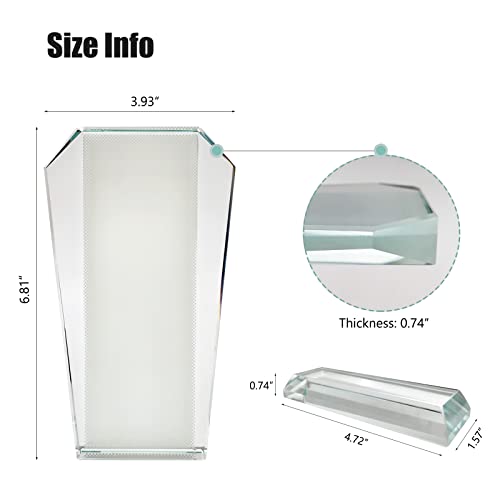 Ismosm Sublimation Blanks Products Crystal Plaque Blank Tabletop Decor Decorative Signs Award Plaque Custom Photo Picture Frame Diy Gifts With Gift Box (Blank - Award) #TOP4