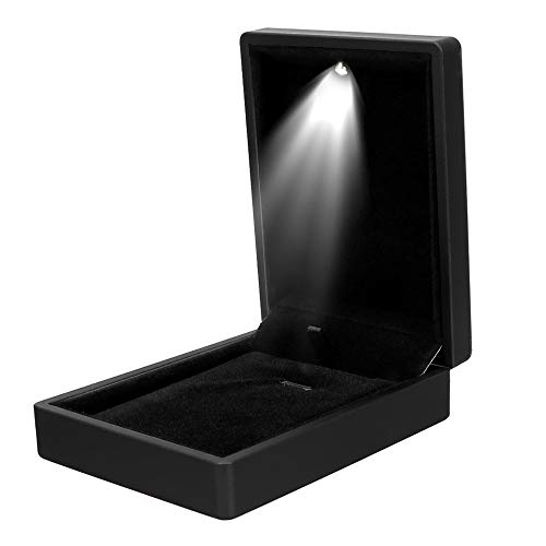 iTimo Boîte de rangement pour collier Coffret cadeau Avec lumière LED Pour présentation de bijoux Cover