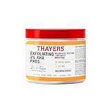 Thayers 2% AHA Exfoliating Toner Pads with Glycolic and Lactic Acid, Smoothing and Pore Refining for All Skin Types, 60 Pads