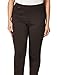 Rafaella Missy Slim Ponte Dress Pants For Women, Pull-On Waistband, 30.5” Inseam, Stretch, Comfort Fit, Flat Front (Sizes 4-16), Dark Chocolate, 12
