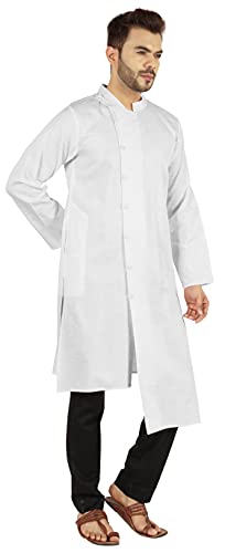 Pyjama Kurta indien homme ample blanc résolvant le manque de confort