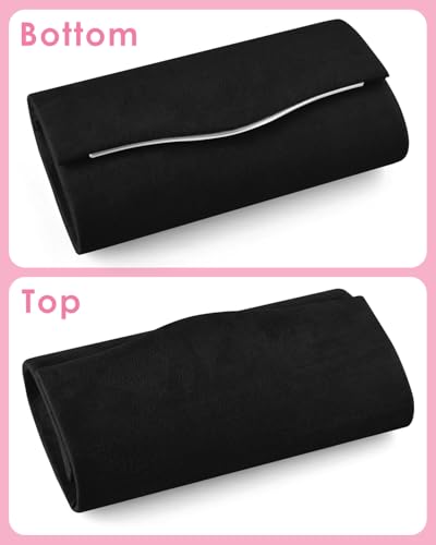 Image of TINDTOP Clutch Purses for Women, Formal Evening Bags Suede Shoulder Envelope Party Handbags Wedding Cocktail Prom Clutches