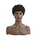 BingSing Pixie Cut Wigs for Black Women Synthetic Hair Afro Pixie Wig Black Color Short Wigs for Black Women Short Curly Wigs for Women (Natural Black)