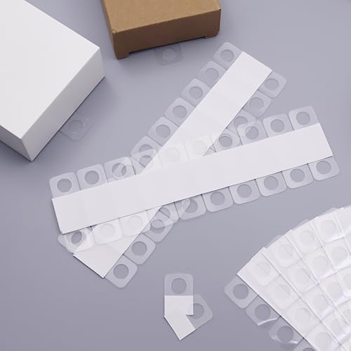 300PCS Self Adhesive Hang Tabs, Clear Slot Hole Hanging Tabs Plastic Retail Hang Tags Sticky Hanging Display Hook for Store Retail Items Display (1.3x0.9 Inch) - Thumbnail 7