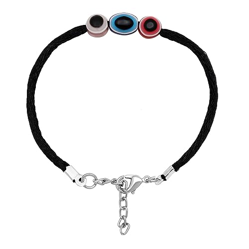 Evil Eye Bracelet with Beads and Meenakari Work