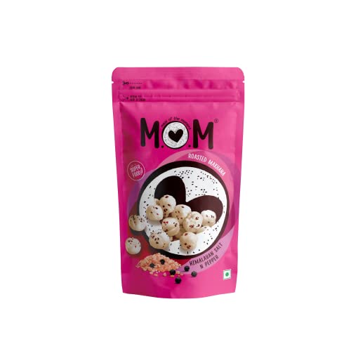 MOM - Meal of the Moment, Roasted Himalayan Salt N Pepper Makhana, 52/ 56g | Gluten Free | Anti Oxidants | MSG Free | Zero Trans Fat | No added Preservatives and No Artificial Flavours