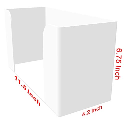 Cq acrylic Countertop Paper Towel Dispenser,Folded Paper Towel Holder,White Guest Towel Napkin Holder, Suitable for Z-fold, C-fold or Multi-Fold Paper Towels,Pack of 1