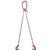 Chain Sling 5/16 Inch x 5 Ft Lifting Chains with Hooks G80 Engine Chain Hoist Lifts 6600LBS Lifting Sling Chains for Engine Hoist, Engine Lift Chain 3Ton with 2 Leg Grab Hooks(Galvanized)