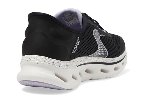 Skechers Women's Go Walk Glide Step 2.0 Dani Hands Free Slip-Ins Sneaker, Black/Lavender, 5.5