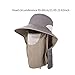 MotiveTech Fishing Hat Bucket Hats with Neck Flap Breathable Sun Protection Cap for Travel Climbing Cycling Camping Hiking, Dark Gray