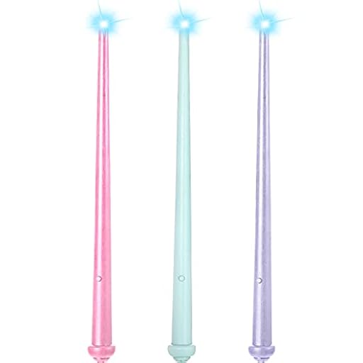 Weewooday 3 Varitas de Mago Iluminada Juguete Mágico de Luz y Sonido, Juguetes de Varita Luminosa de Hadas Accesorio de Disfraz Fiesta Cosplay Halloween Mascarada (Rosa, Morado, Azul) | Ya disponible en tu tienda friki favorita! En mundofriki.es!